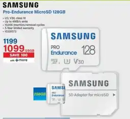 Incredible Connection Samsung Pro-Endurance MicroSD 128GB offer