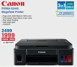 Incredible Connection Canon PIXMA G2410 MegaTank Printer offer