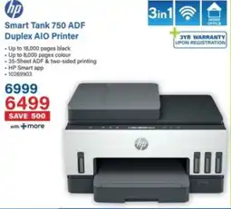 Incredible Connection HP Smart Tank 750 ADF Duplex AIO Printer offer