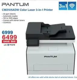 Incredible Connection PANTUM CM2105ADW Color Laser 3-in-1 Printer offer