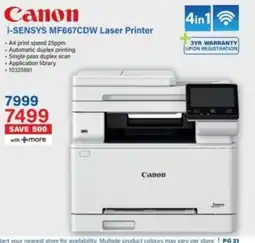 Incredible Connection Canon i-SENSYS MF667CDW Laser Printer offer