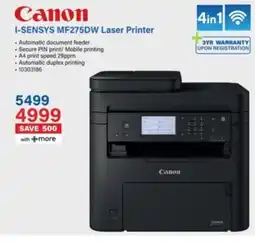 Incredible Connection Canon I-SENSYS MF275DW Laser Printer offer