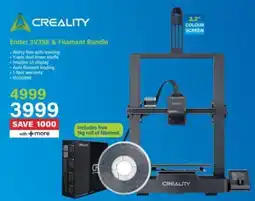 Incredible Connection Creality Ender 3V3SE & Filament Bundle offer