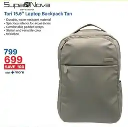 Incredible Connection SupaNova Tori 15.6" Laptop Backpack Tan offer