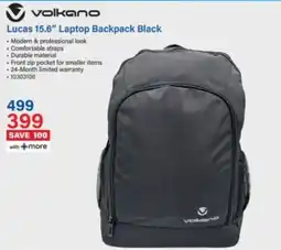 Incredible Connection Volkano Lucas 15.6" Laptop Backpack Black offer