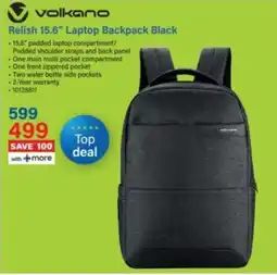 Incredible Connection Volkano Relish 15.6" Laptop Backpack Black offer