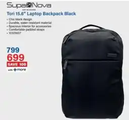 Incredible Connection SupaNova Tori 15.6" Laptop Backpack Black offer