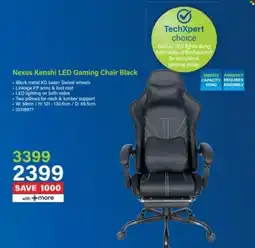 Incredible Connection Nexus Kenshi LED Gaming Chair Black offer