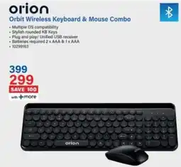 Incredible Connection Orion Orbit Wireless Keyboard & Mouse Combo offer