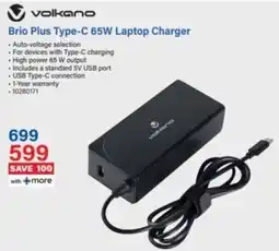 Incredible Connection Brio Plus Type-C 65W Laptop Charger offer
