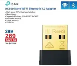 Incredible Connection tp-link AC600 Nano Wi-Fi Bluetooth 4.2 Adapter offer