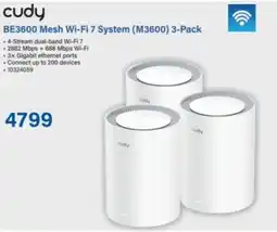 Incredible Connection cudy BE3600 Mesh Wi-Fi 7 System (M3600) offer