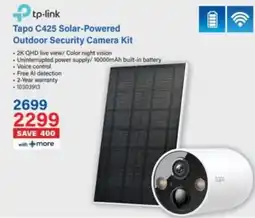 Incredible Connection Tapo C425 Solar-Powered Outdoor Security Camera Kit offer