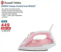 Incredible Connection Russell Hobbs 2200W Crease Control Iron RH1227 offer