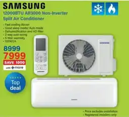 Incredible Connection SAMSUNG 12000BTU AR3000 Non-Inverter Split Air Conditioner offer