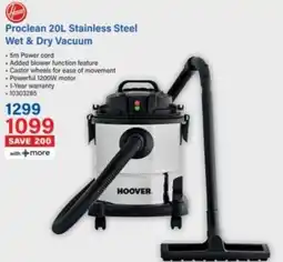 Incredible Connection Proclean 20L Stainless Steel Wet & Dry Vacuum offer