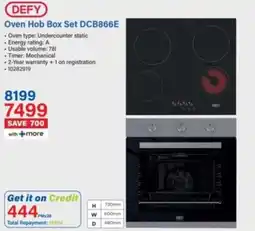 Incredible Connection DEFY Oven Hob Box Set DCB866E offer