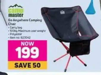 MTN Camp Master Go Anywhere Camping Chair offer
