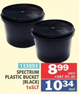 Arrow Cash And Carry SPECTRUM PLASTIC BUCKET [BLACK] offer