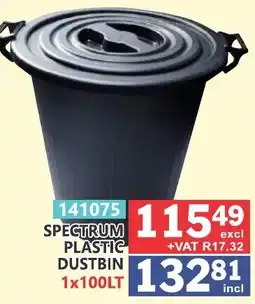 Arrow Cash And Carry SPECTRUM PLASTIC DUSTBIN offer