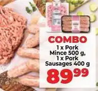 Food Lover's Market Pork mince and pork sausages offer