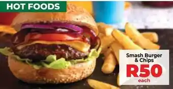 Food Lover's Market Smash burger & chips offer