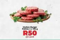Mutton burger patties