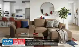 OK Furniture Total - 2 division traten corner chaise lounge suite offer