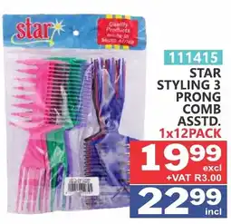 Arrow Cash And Carry Star styling 3 prong comb assorted offer