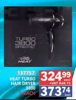 Arrow Cash And Carry HEAT TURBO HAIR DRYER 3800 offer