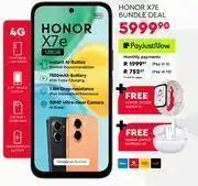 Edgars Honor X7E Bundle Deal Free Honor Choice Watch 2i Free Honor Choice Earbuds X8i offer