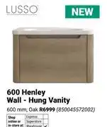 Builders Warehouse Lusso 600 Henley Wall-Hung Vanity 600m (Oak) 850045575 offer