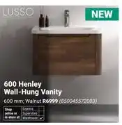 Builders Warehouse Lusso 600 Henley Wall-Hung Vanity 600mm (Walnut) 850045572003 offer
