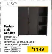 Builders Warehouse Lusso Under Sink Cabinet 600mm x 300mm x 600mm (Black) 850028662 offer