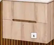 Lusso Moderno 600 2-Drawer Wall-Mount Vanity (Oak) 783642