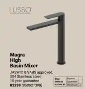Builders Warehouse Lusso Magra High Basin Mixer (304 Stainless Steel) 850021398 offer