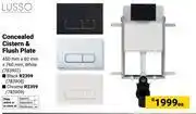 Builders Warehouse Lisso Concealed Cistern & Flush Plate 450mm x 80mm x 760mm (White) 783907-Each offer