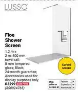 Builders Warehouse Lusso Floe Shower Screen 1.2m x 2m 850024765 offer