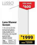 Builders Warehouse Lusso Luna Shower Screen 1m x 2m 850010202 offer