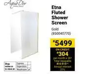 Builders Warehouse Aqua Dior Etna Fluted Shower Screen Gold 850040770 offer