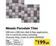 Builders Warehouse Mosaic Porcelain Tiles 300mm x 30mm 600069-Per Pack offer