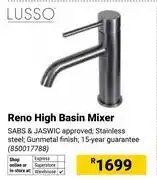 Builders Warehouse Lusso Reno High Basin Mixer 850017788 offer