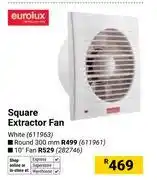 Builders Warehouse Eurolux Square Extractor Fan (White) 611963 offer