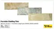 Builders Warehouse Porcelain Cladding Tiles 300mm x 95mm x 7mm 60005, 600022, 600020-Per Box offer