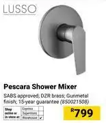 Builders Warehouse Lusso Pescara Shower Mixer 850021508 offer