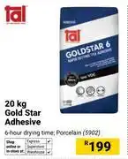 Builders Warehouse Tal 20Kg Gold Star Adhesive 5902 offer
