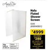 Builders Warehouse Aqua Dior Nalu Fluted Shower Screen Gold 850040801 offer