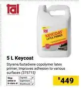 Builders Warehouse Tal 5L Keycoat 375715 offer
