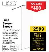 Builders Warehouse Lusso Luna Shower Screen 1.2m x 2m 850010222 offer