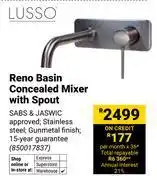 Builders Warehouse Lusso Reno Basin Concealed Mixer With Spout 850017837 offer